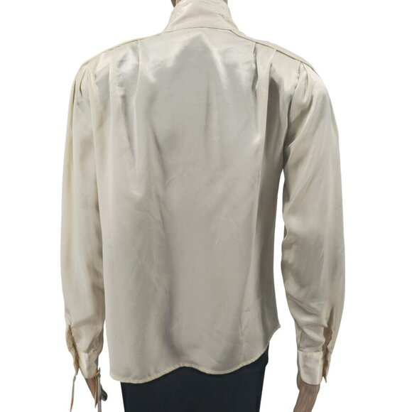 Vintage Cream Potamac Collection  High-Neck Blouse, Women's 10 - Picture 3 of 9